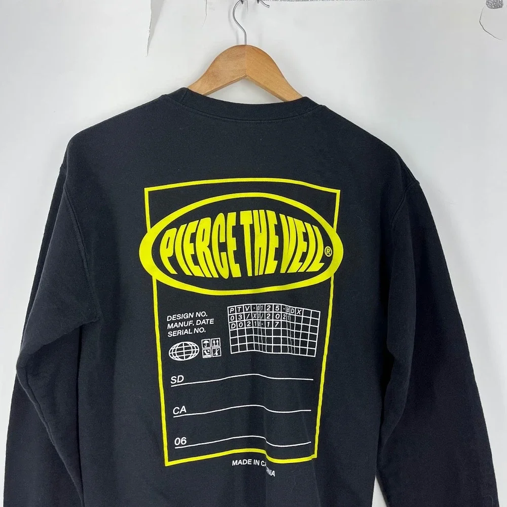 Pierce The Veil Crewneck Sweatshirt Fearless Records Band Merch Mens Size M - Picture 4 of 13